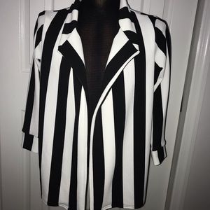 NWT Black & White Striped Pant Suit